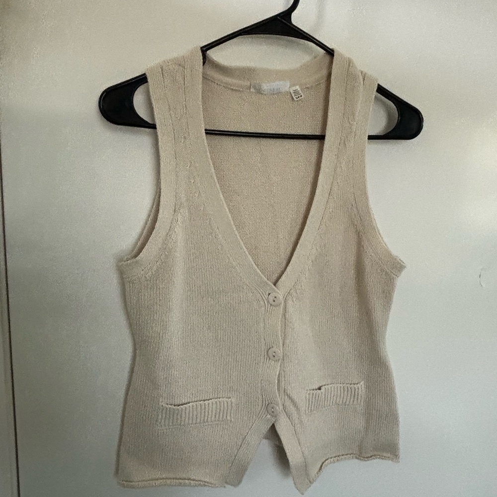 Women's Cream Sweater Vest